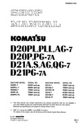 Komatsu D20PL-7, D20PLL-7, D20AG-7, D20P-7, D20PG-7A Dozer Pdf Service Repair Manual