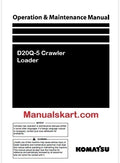 Komatsu D20Q-5 Crawler Loader Pdf Operation and Maintenance Manual