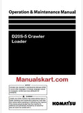 Komatsu D20S-5 Crawler Loader Pdf Operation and Maintenance Manual