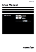 Komatsu D21A-8E0, D21P-8E0 Bulldozer Pdf Service Repair Manual (Sn 90001 And Up)