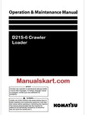 Komatsu D21S-6 Crawler Loader Pdf Operation and Maintenance Manual