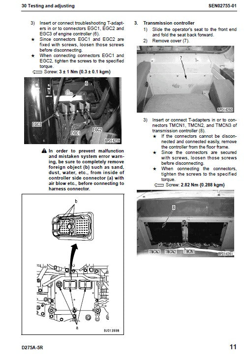 Komatsu D275A-5 Bulldozer Pdf Service Repair Manual (Sn 25001 & Up) JPN 2