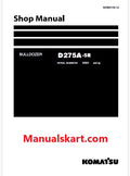 Komatsu D275A-5R Bulldozer Pdf Shop Repair Service Manual Sn 35001 and UP (JPN)