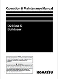 Komatsu D275AX-5 Bulldozer Pdf Operation and Maintenance Manual