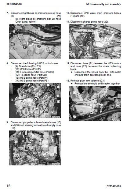 Komatsu D275AX-5 Bulldozer Pdf Service Repair Manual (Sn 20001 & Up) JPN 3