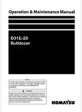 Komatsu D31E-20 Bulldozer Pdf Operation and Maintenance Manual