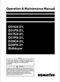 Komatsu D31EX-21, D31PX-21, D37EX-21, D37PX-21, D39EX-21, D39PX-21 Bulldozer Pdf Operation and Maintenance Manual