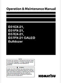 Komatsu D31EX-21, D31PX-21, D37EX-21, D37PX-21 GALEO Bulldozer Pdf Operation and Maintenance Manual