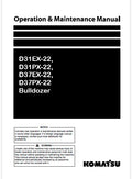 Komatsu D31EX-22, D31PX-22, D37EX-22, D37PX-22 Bulldozer Pdf Operation and Maintenance Manual