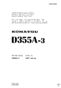 Komatsu D355A-3 Bulldozer Pdf Service Repair Manual