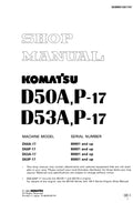Komatsu D50A-17 D50P-17 D53A-17 D53P-17 Bulldozer Pdf Service Repair Manual