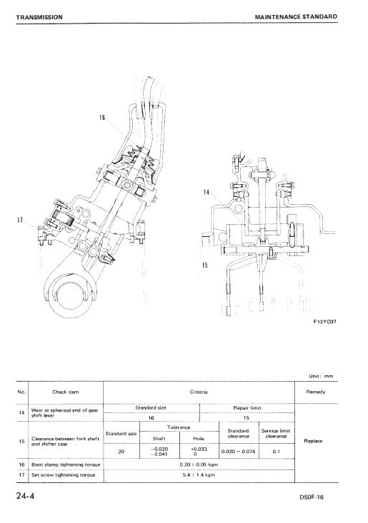 Komatsu D50F-16 Bulldozer Pdf Service Repair Manual (Sn 65595 And Up) 2