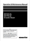Komatsu D51EX-22, D51PX-22 Crawler Dozer Pdf Operation and Maintenance Manual