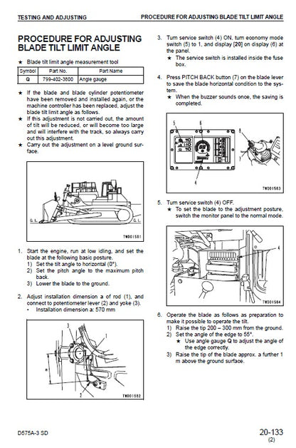 Komatsu D575A-3 Super Dozer Bulldozer Pdf Service Repair Manual (Sn 10101 And Up) 2