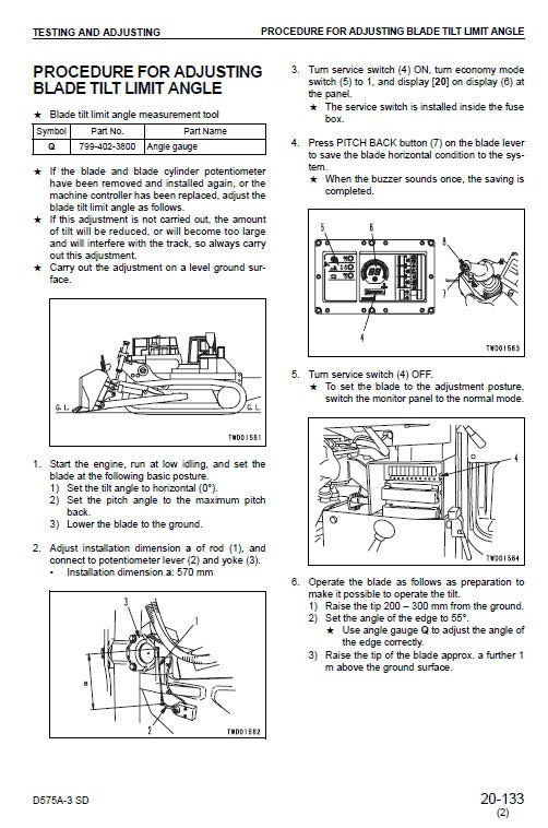 Komatsu D575A-3 Super Dozer Bulldozer Pdf Service Repair Manual (Sn 10101 And Up)