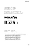Komatsu D57S-1 Crawler Loader Pdf Service Repair Manual (Sn 6501 And Up)