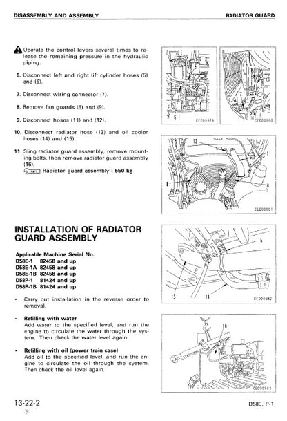 Komatsu D58E-1 D58E-1A D58E-1B D58P-1 D58P-1B Dozer Bulldozer Pdf Service Repair Manual