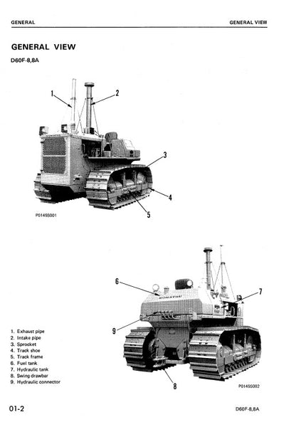 Komatsu D60F-8, D60F-8A Bulldozer Pdf Service Repair Manual (Sn 45001 And Up) 2