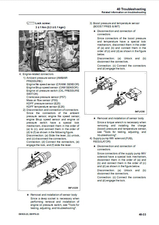 Komatsu D61EX-23, D61PX-23 Bulldozer Pdf Service Repair Manual (30001 And Up)