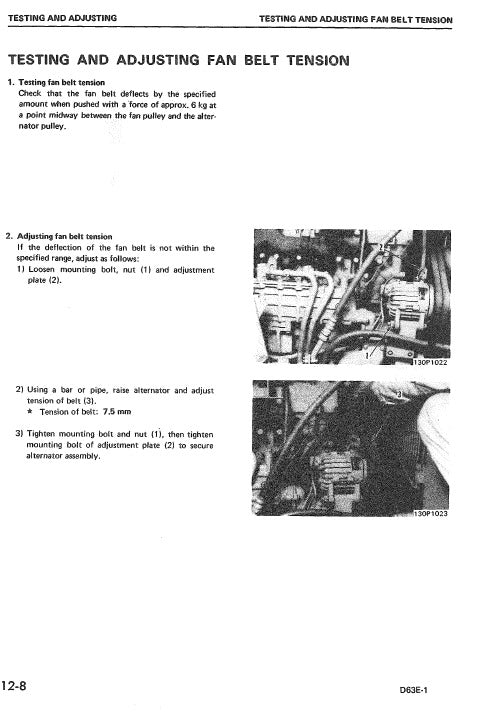 Komatsu D63E-1 Bulldozer Pdf Service Repair Manual (Sn 1001 And Up)