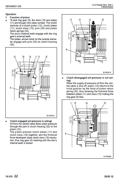 Komatsu D63E-12 Bulldozer Pdf Service Repair Manual (Sn 2001 And Up) 2