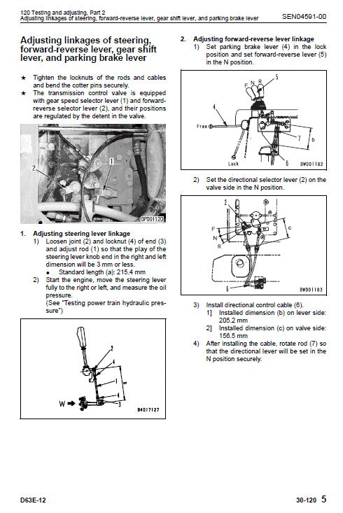 Komatsu D63E-12 Bulldozer Pdf Service Repair Manual (Sn 2001 And Up) 3