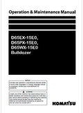 Komatsu D65EX-15E0, D65PX-15E0, D65WX-15E0 Bulldozer Pdf Operation and Maintenance Manual