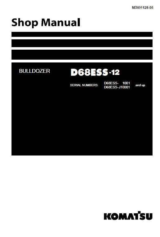 Komatsu D68ESS-12 Bulldozer Pdf Repair Service Manual (Sn J10001 And Up)