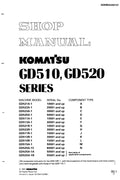 Komatsu GD521A-1 Series Motor Grader Pdf Shop Repair Service Manual (Sn 10001 And Up)