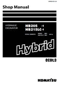 Komatsu HB205-1, HB215LC-1 Hydraulic Excavator Pdf Repair Service Manual (Sn 1001 & Up)