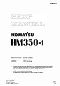 Komatsu HM350-1 Articulated Dump Truck Pdf Repair Service Manual
