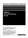 Komatsu HM400-1 Articulated Dump Truck Pdf Operation and Maintenance Manual