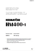 Komatsu HM400-1 Articulated Dump Truck Pdf Repair Service Manual (Sn 1001 & Up) JPN