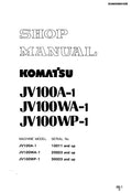 Komatsu JV100-2, JV100A-2, JV100WA-2, JV100WP-2 Asphalt Roller Pdf Repair Service Manual