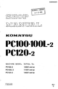 Komatsu PC100-2, PC100L-2, PC120-2 Crawler Hydraulic Excavator Pdf Repair Service Manual