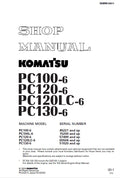 Komatsu PC100-6, PC120-6, PC120LC-6, PC130-6 Hydraulic Excavator Pdf Repair Service Manual