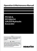 Komatsu PC120-6, PC120LC-6 GALEO Hydraulic Excavator Pdf Operation and Maintenance Manual
