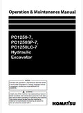 Komatsu PC1250-7, PC1250SP-7, PC1250LC-7 Hydraulic Excavator Pdf Operation and Maintenance Manual