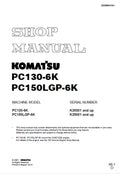 Komatsu PC130-6K, PC150LGP-6K Crawler Hydraulic Excavator Pdf Repair Service Manual
