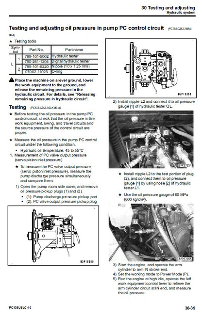 Komatsu PC138USLC-10 Crawler Excavator Pdf Repair Service Manual (Sn 40001 And Up) 3