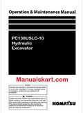 Komatsu PC138USLC-10 Hydraulic Excavator Pdf Operation and Maintenance Manual