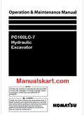 Komatsu PC160LC-7 Hydraulic Excavator Pdf Operation and Maintenance Manual