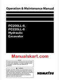 Komatsu PC200LL-8, PC220LL-8 Hydraulic Excavator Pdf Operation and Maintenance Manual