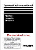 Komatsu PC220-5 Hydraulic Excavator Pdf Operation and Maintenance Manual