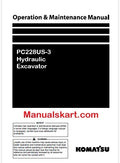 Komatsu PC228US-3 Hydraulic Excavator Pdf Operation and Maintenance Manual