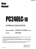 Komatsu PC240LC-10 Crawler Hydraulic Excavator Pdf Repair Service Manual (Sn A20001 And UP)
