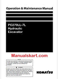 Komatsu PC270LL-7L Hydraulic Excavator Pdf Operation and Maintenance Manual