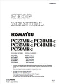 Komatsu PC27MR-2, PC30MR-2, PC35MR-2, PC40MR-2, PC50MR-2 Excavator Pdf Shop Repair Service Manual