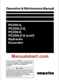 Komatsu PC300-8, PC300LC-8, PC350-8, PC350LC-8 ecot3 Hydraulic Excavator Pdf Operation and Maintenance Manual