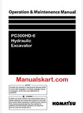 Komatsu PC300HD-6 Hydraulic Excavator Pdf Operation and Maintenance Manual